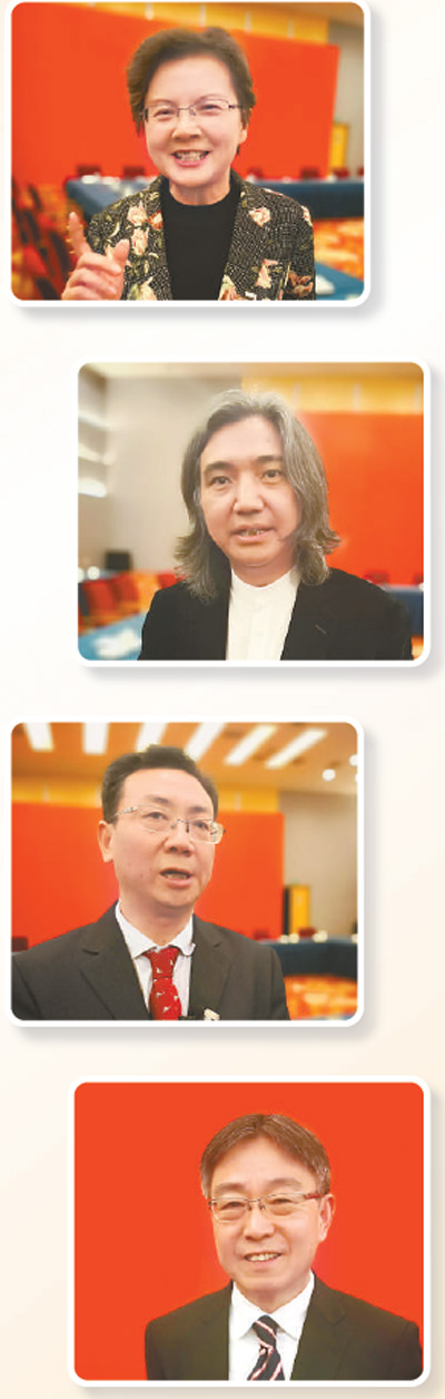 圖片從上至下依次為：閆小培、吳為山、周忠和、高杰。 　　本報(bào)記者 杜尚澤攝