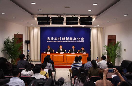 農(nóng)業(yè)農(nóng)村部新聞辦公室舉行新聞發(fā)布會，介紹我國種業(yè)發(fā)展有關(guān)情況，并回答記者提問。（人民網(wǎng)記者李彤 攝）