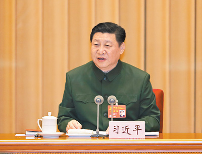 習近平指出,中國特色社會主義進入了新時代,國防和軍隊建設(shè)也進入了新時代,要確保到2020年基本實現(xiàn)機械化,信息化建設(shè)取得重大進展,戰(zhàn)略能力有大的提升,力爭到2035年基本實現(xiàn)國防和軍隊現(xiàn)代化,到本世紀中葉把人民軍隊全面建成世界一流軍隊,要認真學習貫徹黨的十九大精神,深入學習貫徹新時代黨的強軍思想,堅定不移走中國特色強軍之路,全面推進國防和軍隊現(xiàn)代化,為實現(xiàn)黨在新時代的強軍目標,實現(xiàn)中華民族偉大復興的中國夢而努力奮斗