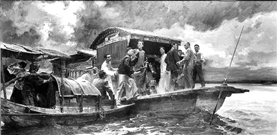 啟航（油畫） 何紅舟 黃發(fā)祥 作