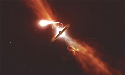 研究人員利用多臺(tái)望遠(yuǎn)鏡捕捉到黑洞殺死恒星罕見(jiàn)畫面。（圖片來(lái)源：視覺(jué)中國(guó)）